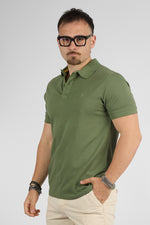 Polo Mezza Manica 100% Cotone Piquet | 2 per €40 | Verde Militare 76