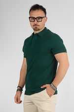 Polo Mezza Manica 100% Cotone Piquet | 2 per €40 | Verde Bottiglia 71