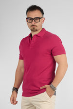 Polo Mezza Manica 100% Cotone Piquet | 2 per €40 | Fucsia 25