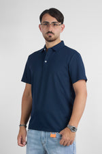 Polo Mezza Manica Active No Stiro Lavorata 9819 | 2 per €40 | Blu