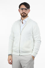 Cardigan Zip Intera No Stiro | 2 per €40 | Bianco