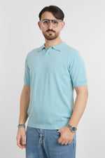 Polo in Cotone Crepe Finezza 16 | 2 per €60 | Celeste