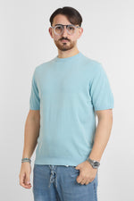 T-Shirt in Cotone Crepe Finezza 16 | 2 per €60 | Celeste
