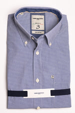 Poua Blue on White Regular Fit Shirt