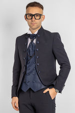 Abito Collo Coreana Classic 741 | Blu