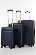 Set of 3 Hard Cases with Detachable Wheels | Blue