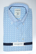 Camicia Button Down Regular Fantasia | Rombetti Blu e Celeste 09