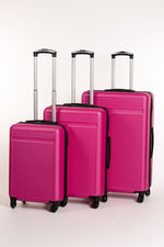Set of 3 Hard Suitcases with Detachable Wheels | Barbie Pink