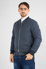 Bomber College Effetto Lana 102 | Blu