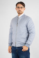 Bomber College Effetto Lana 102 | Celeste