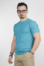 T-Shirt Mezza Manica Active No Stiro Lavorata 0503 | 2 per €30 | Petrolio