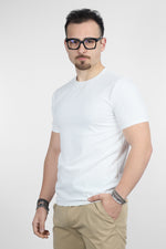 T-Shirt Mezza Manica Active No Stiro Lavorata 0503 | 2 per €30 | Bianco