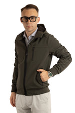 Bomber Mutino Idrorepellente con Cappuccio | Verde