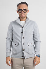 Cardigan Bottoni e Tasche 251069 | Ghiaccio