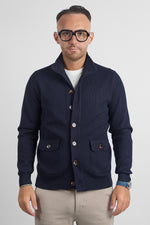 Cardigan Bottoni e Tasche 251069 | Blu