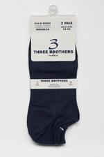 3 Fantasmini | Filo Di Scozia - Rimagliato a Mano | Blu