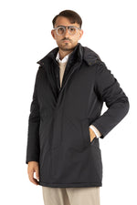 Trench con Cappuccio Staccabile | Blu