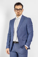 Tissu tissé pour robe à deux boutons | Denim 30