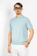 Polo in Cotone Crepe Finezza 16 | 2 per €60 | Celeste