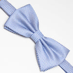 Nœud papillon fantaisie | Blanc Bleu clair