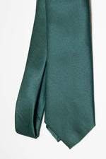 Three Fold Tie Solid Color | Bottle Green