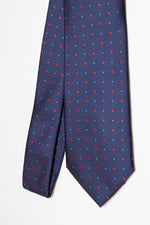 Three Fold Tie Poua Pattern | Blue and Red