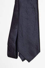 Cravate à trois plis de couleur unie | Bleu nuit