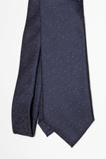 Motif de cravate à trois plis Poua | Bleu et bleu clair