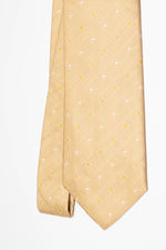 Three Fold Tie Dot Pattern | Gold and White