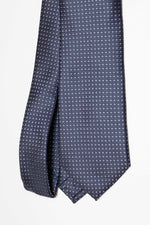 Cravatta Tre Pieghe Fantasia Poua e Puntini | Blu e Celeste