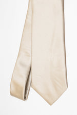 Cravate à trois plis de couleur unie | Champagne