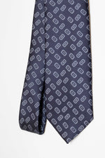 Modèle de rectangle de cravate à trois plis | Bleu et bleu clair