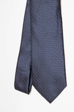 Cravate trois plis à motif micro-pois | Bleu et bleu clair