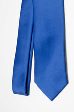 Cravatta Tre Pieghe Tinta Unita | Blu Elettrico