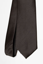 Cravate à trois plis de couleur unie | Noir