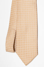 Cravate à trois plis Motif Chicchi | Or et beige