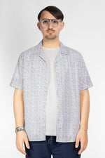 Chemise oversize à manches mi-longues en mélange de lin | Bleu 09