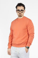 Felpa in Cotone Girocollo | 2 Per €40 | Arancione 28