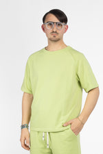 Felpa in Cotone Girocollo Mezza Manica | 2 Per €20 | Lime 26