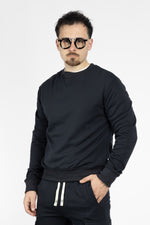 Felpa in Cotone Girocollo | 2 Per €40 | Blu 2