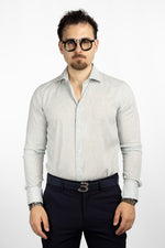 Camicia No Stiro Slim Effetto Lino 5207 | Verde Salvia 4