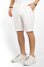 Bermuda Active Basic con Risvolto Gamba Morbida NS06 | 2 per €40 | Bianco 6