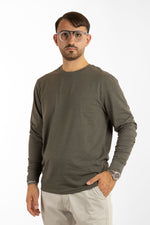 T-Shirt Manica Lunga Caldo Cotone Basic | 2 per €40 | Verde