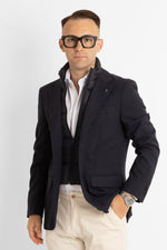 Veste avec Bavette Amovible | Bleu