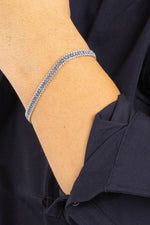 Bracciale Tennis Mixed | Blu Acciaio