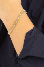 Bracciale Tennis Mixed | Bianco Oro