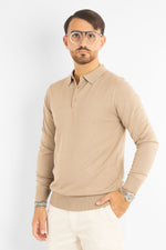 Polo-Style Sweater | 2 for €40 | Beige
