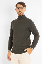 Basic Slim-Fit Mock Neck Sweater | 2 for €40 | Green