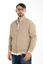 105 Knitted Baseball Zip-Up Cardigan | 2 for €40 | Beige