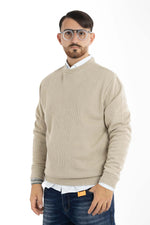 Pullover Della Nonna a Coste Girocollo 104 | 2 per €40 | Crema